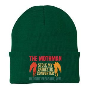 The Mothman Stole My Catalytic Converter In Point Knit Cap Winter Beanie