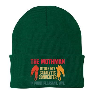 The Mothman Stole My Catalytic Converter In Point Knit Cap Winter Beanie