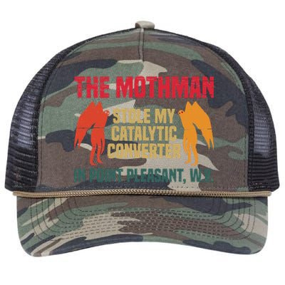 The Mothman Stole My Catalytic Converter In Point Retro Rope Trucker Hat Cap