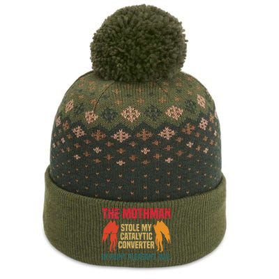 The Mothman Stole My Catalytic Converter In Point The Baniff Cuffed Pom Beanie