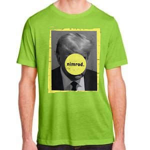 Trump Mug Shot Never Surrender Green Nimrod Trump Day Adult ChromaSoft Performance T-Shirt