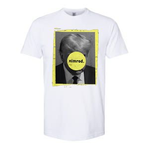 Trump Mug Shot Never Surrender Green Nimrod Trump Day Softstyle CVC T-Shirt