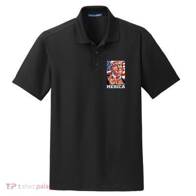 Trump Merica Sarcastic Funny Poster Art Gift Dry Zone Grid Polo