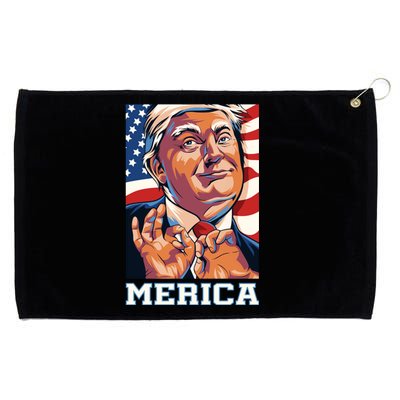 Trump Merica Sarcastic Funny Poster Art Gift Grommeted Golf Towel