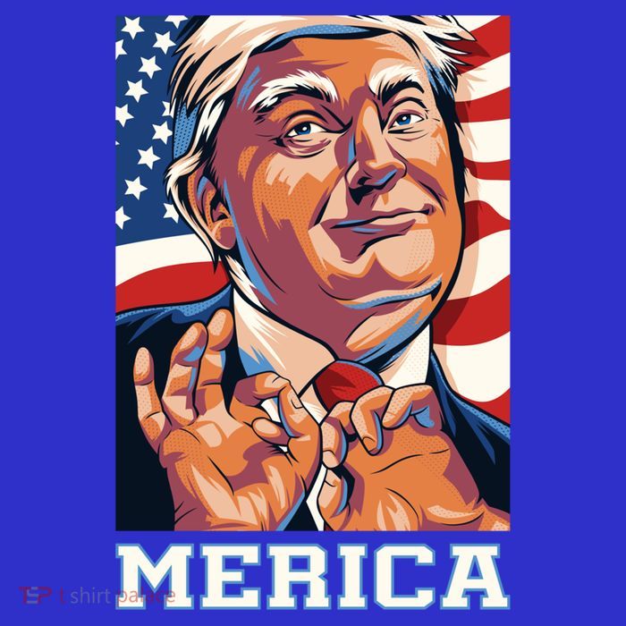 Trump Merica Sarcastic Funny Poster Art Gift T-Shirt
