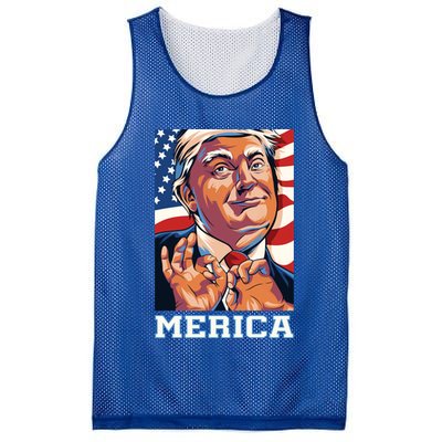Trump Merica Sarcastic Funny Poster Art Gift Mesh Reversible Basketball Jersey Tank