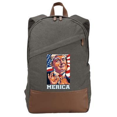 Trump Merica Sarcastic Funny Poster Art Gift Cotton Canvas Backpack
