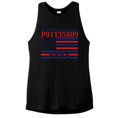 Trump Mug Shot Prisoner Costume P01135809 Ladies PosiCharge Tri-Blend Wicking Tank