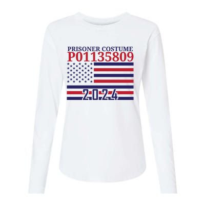 Trump Mug Shot Prisoner Costume P01135809 Womens Cotton Relaxed Long Sleeve T-Shirt