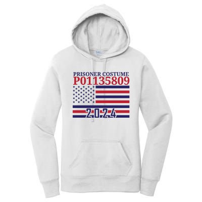 Trump Mug Shot Prisoner Costume P01135809 Women's Pullover Hoodie