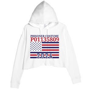 Trump Mug Shot Prisoner Costume P01135809 Crop Fleece Hoodie