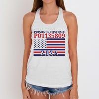 Trump Mug Shot Prisoner Costume P01135809 Women's Knotted Racerback Tank