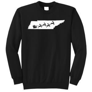 Tennessee Map Santa Christmas Reindeer Xmas Sweatshirt