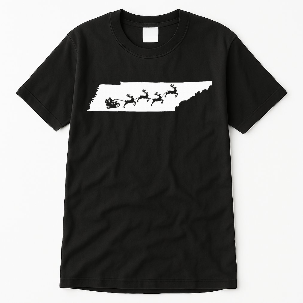 Tennessee Map Santa Christmas Reindeer Xmas Tall T-Shirt