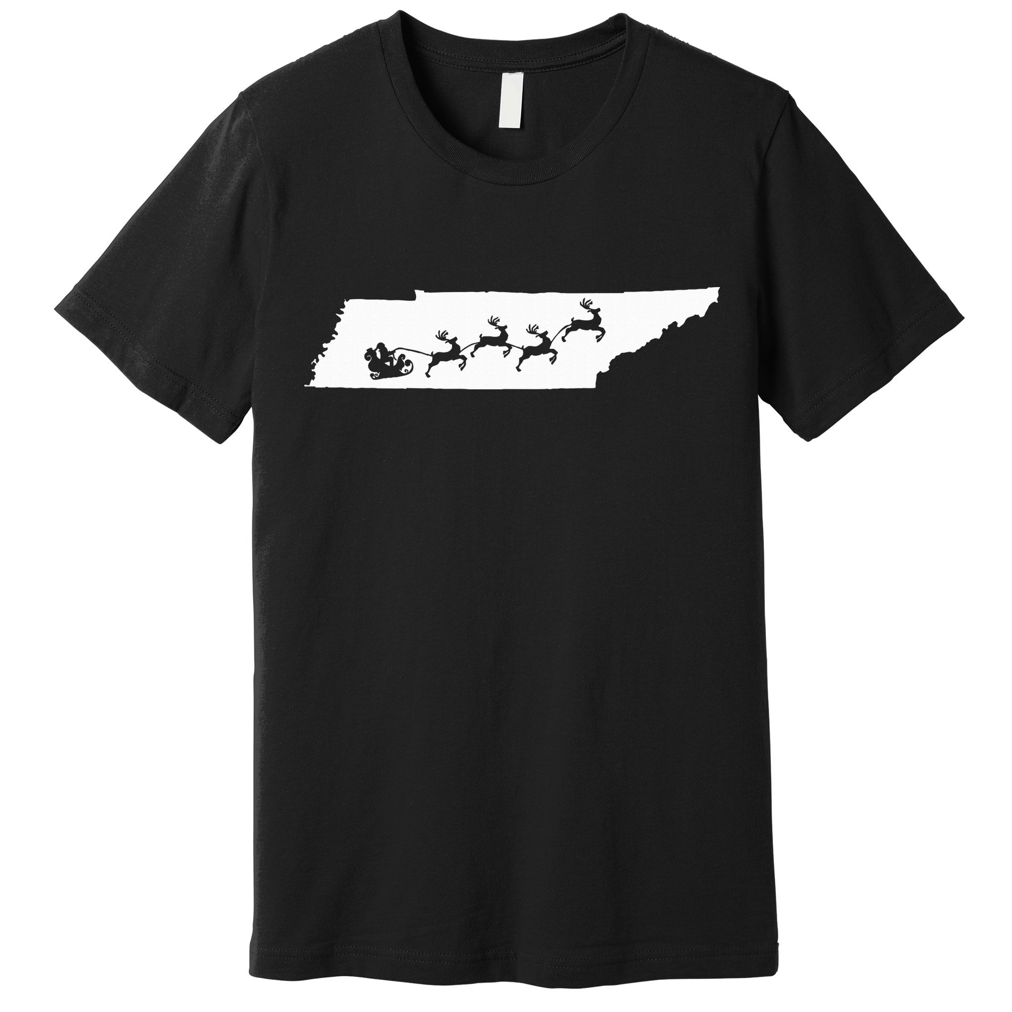 Tennessee Map Santa Christmas Reindeer Xmas Premium T-Shirt