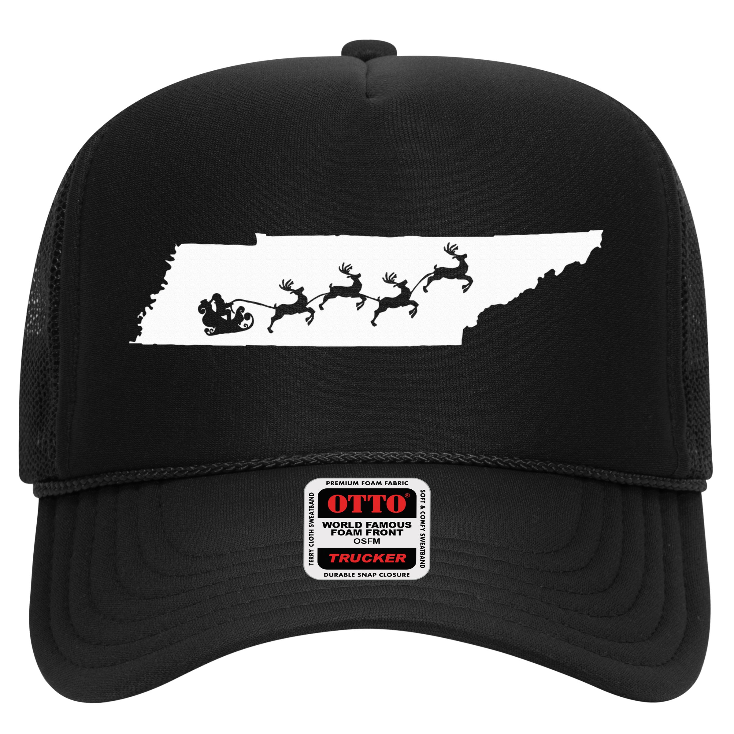 Tennessee Map Santa Christmas Reindeer Xmas Hat