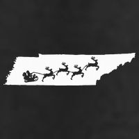 Tennessee Map Santa Christmas Reindeer Xmas Hat
