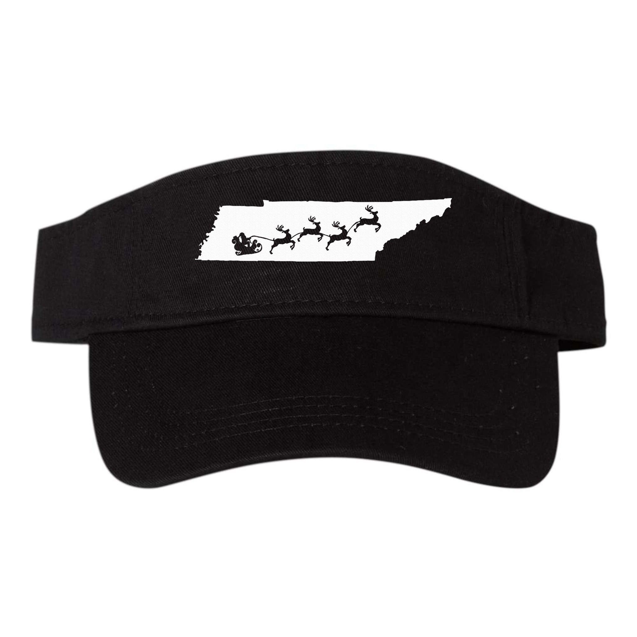 Tennessee Map Santa Christmas Reindeer Xmas Visor