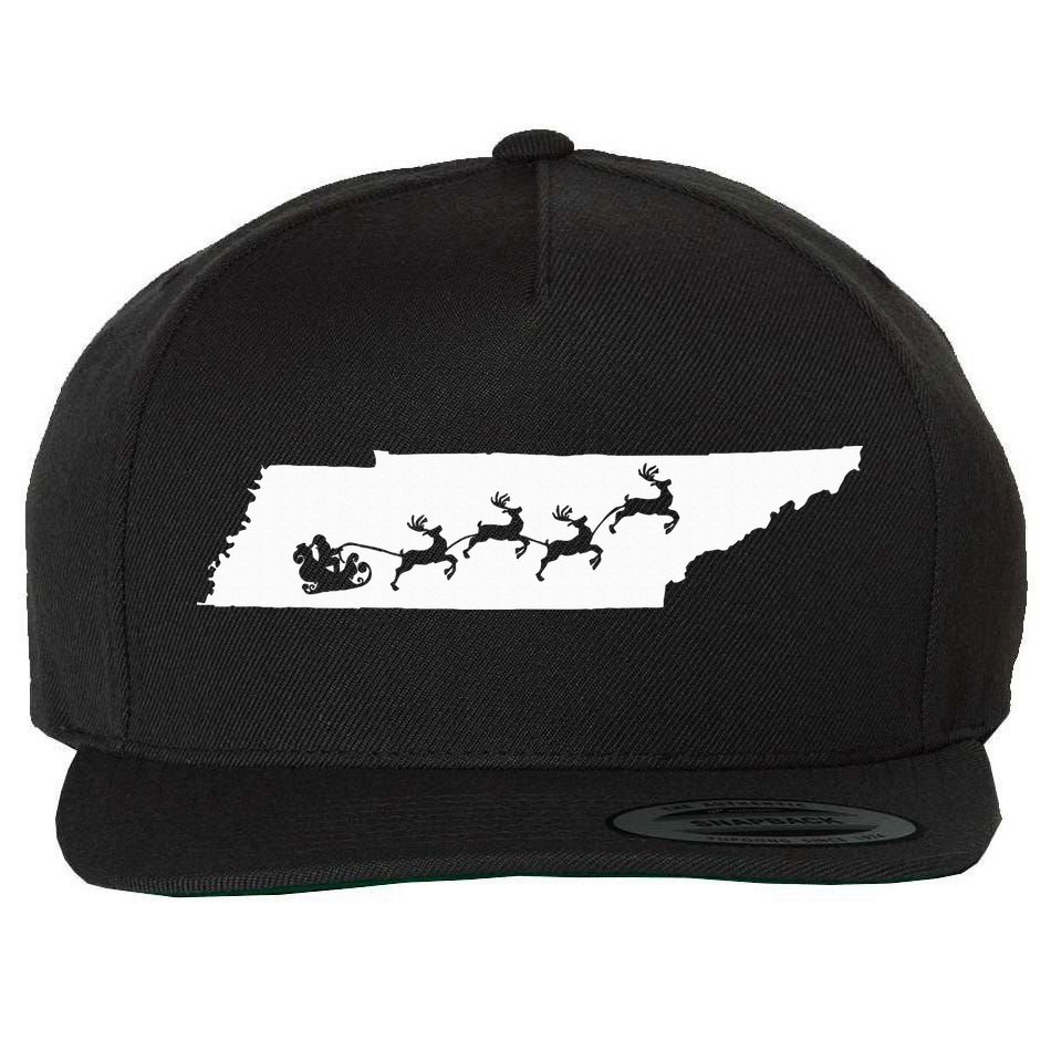 Tennessee Map Santa Christmas Reindeer Xmas Wool Snapback Cap