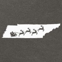 Tennessee Map Santa Christmas Reindeer Xmas Cotton Canvas Backpack