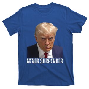 Trump Mug Shot Donald Trump Mug Shot Never Surrender T-Shirt