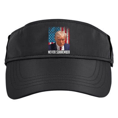 Trump Mug Shot Donald Trump Mug Shot Never Surrender Adult Drive Performance Visor