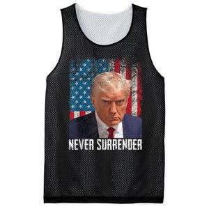 Trump Mug Shot Donald Trump Mug Shot Never Surrender Mesh Reversible Basketball Jersey Tank