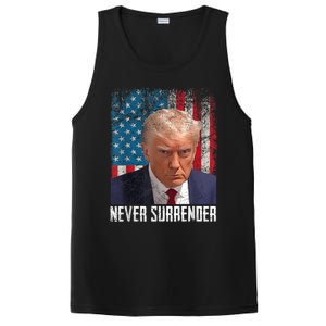 Trump Mug Shot Donald Trump Mug Shot Never Surrender PosiCharge Competitor Tank