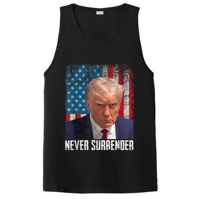 Trump Mug Shot Donald Trump Mug Shot Never Surrender PosiCharge Competitor Tank