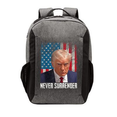 Trump Mug Shot Donald Trump Mug Shot Never Surrender Vector Backpack