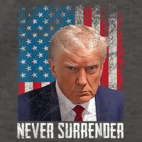 Trump Mug Shot Donald Trump Mug Shot Never Surrender Vector Backpack
