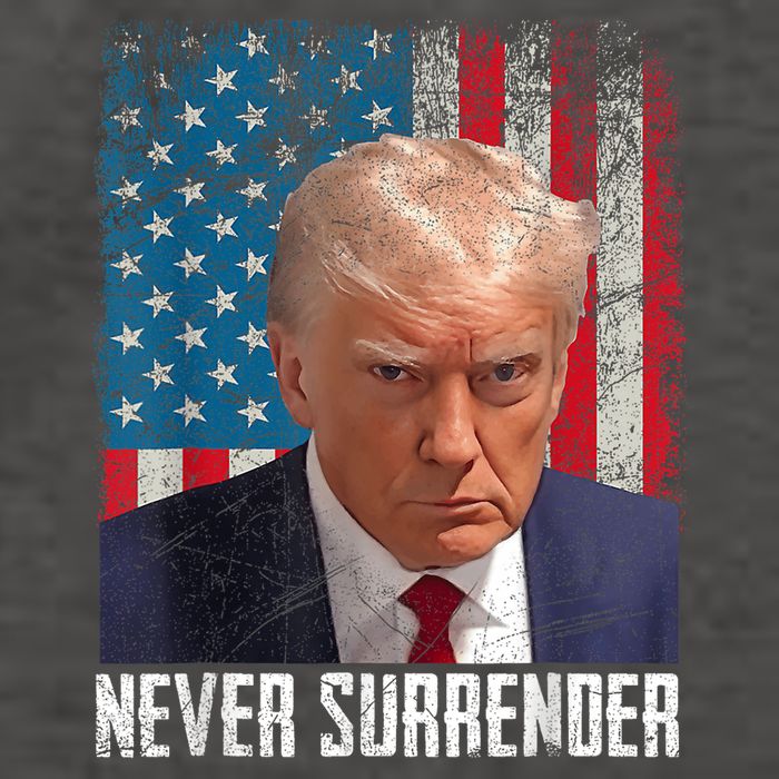 Trump Mug Shot Donald Trump Mug Shot Never Surrender Vector Backpack