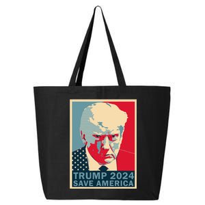 Trump Mug Shot 2024 Save America Trump 25L Jumbo Tote