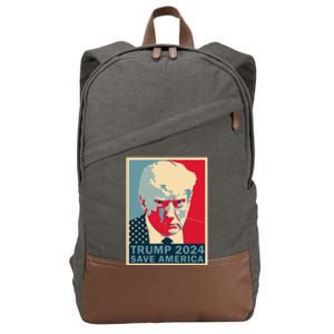 Trump Mug Shot 2024 Save America Trump Cotton Canvas Backpack