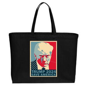 Trump Mug Shot 2024 Save America Trump Cotton Canvas Jumbo Tote