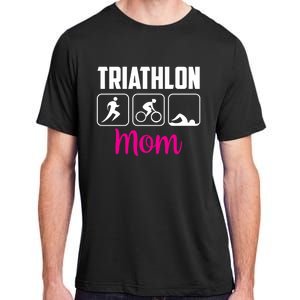 Triathlon Mom Sports Triathlons Triathlete Mother Mommy Mama Gift Adult ChromaSoft Performance T-Shirt