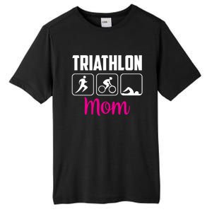 Triathlon Mom Sports Triathlons Triathlete Mother Mommy Mama Gift Tall Fusion ChromaSoft Performance T-Shirt