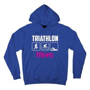 Triathlon Mom Sports Triathlons Triathlete Mother Mommy Mama Gift Hoodie