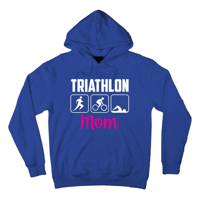 Triathlon Mom Sports Triathlons Triathlete Mother Mommy Mama Gift Hoodie