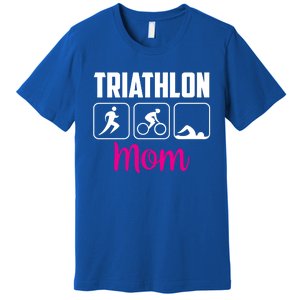 Triathlon Mom Sports Triathlons Triathlete Mother Mommy Mama Gift Premium T-Shirt