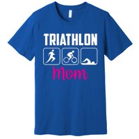 Triathlon Mom Sports Triathlons Triathlete Mother Mommy Mama Gift Premium T-Shirt