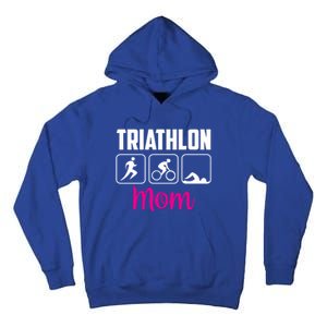 Triathlon Mom Sports Triathlons Triathlete Mother Mommy Mama Gift Tall Hoodie