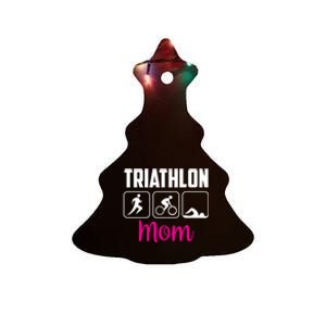 Triathlon Mom Sports Triathlons Triathlete Mother Mommy Mama Gift Ceramic Tree Ornament