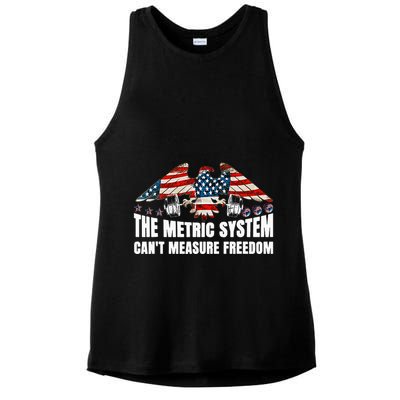 The Metric System CanT Measure Freedom Ladies PosiCharge Tri-Blend Wicking Tank