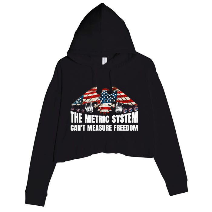 The Metric System CanT Measure Freedom Crop Fleece Hoodie