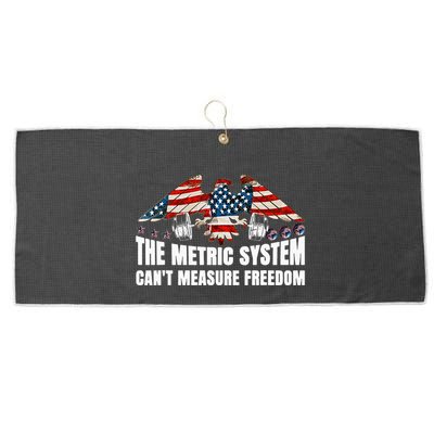 The Metric System CanT Measure Freedom Large Microfiber Waffle Golf Towel