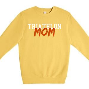 Triathlon Mom Summer Winter Sports Gift Premium Crewneck Sweatshirt