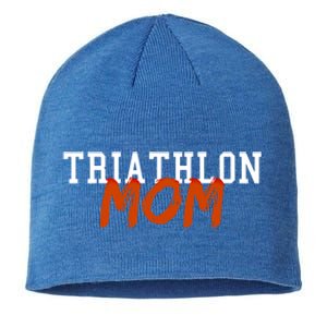 Triathlon Mom Summer Winter Sports Gift Sustainable Beanie