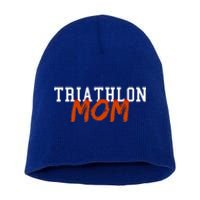 Triathlon Mom Summer Winter Sports Gift Short Acrylic Beanie