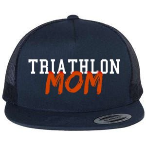 Triathlon Mom Summer Winter Sports Gift Flat Bill Trucker Hat